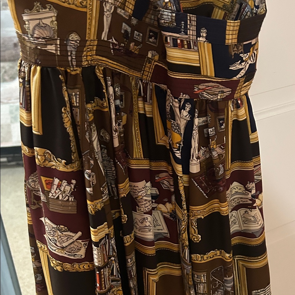 Vintage J. Crew Collection Silk Library Dress Rare! Retro Size 2 - Picture 6 of 16